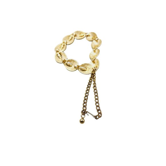 Vintage Signed ART - Arthur Pepper Brushed Gold & Rhinestone Necklace (A3037) - Picture 3 of 4